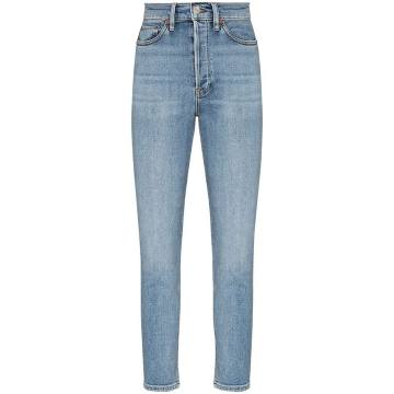 high rise cropped skinny jeans