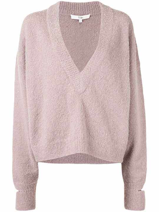 oversized V-neck jumper展示图