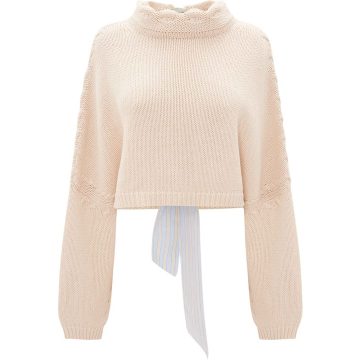 CROPPED JUMPER WITH FABRIC TIES