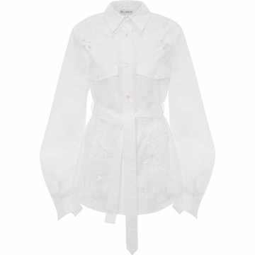 BELTED CUT-OUT BELL SLEEVE SHIRT