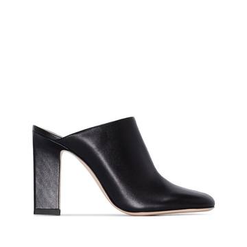 black Casta 100 leather mules