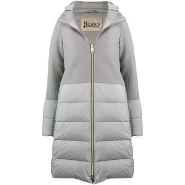 panelled padded coat