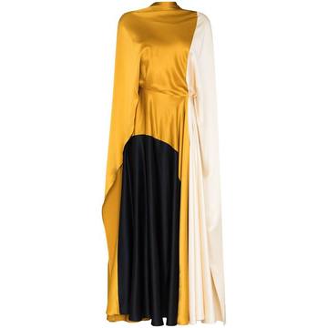 Andromeda colour-block silk dress