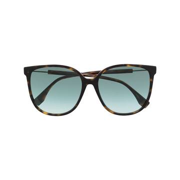 tortoiseshell oversize-frame sunglasses