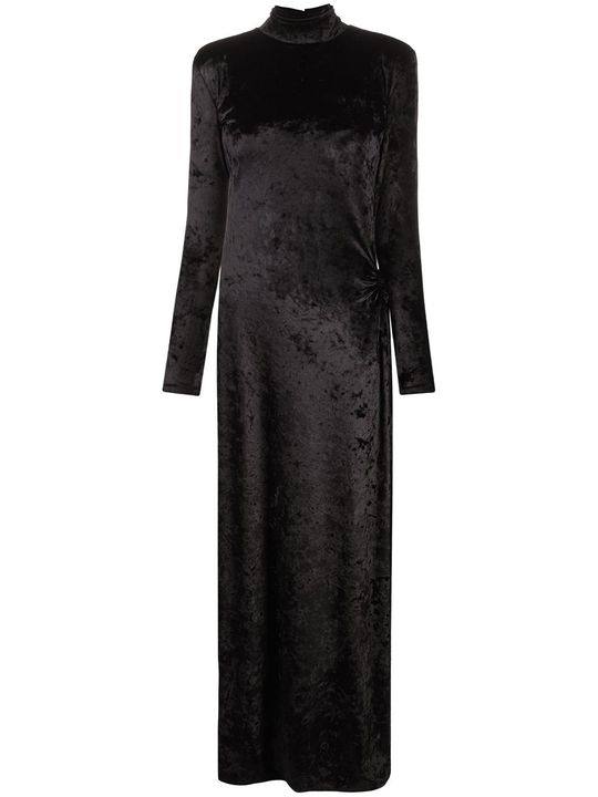 crystal-trimmed velvet maxi dress展示图