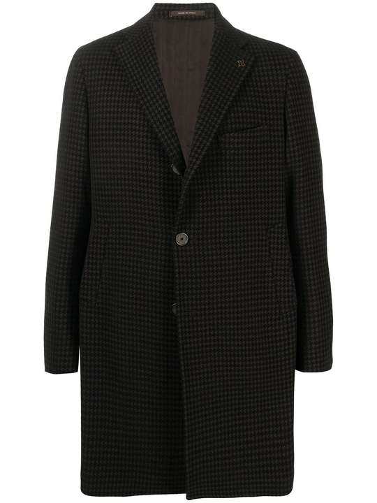 houndstooth single-breasted coat展示图