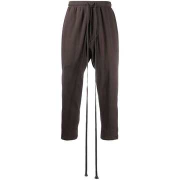 drape-side drawstring track pants