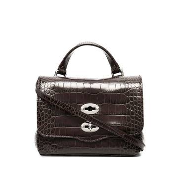 Postina croc-effect tote