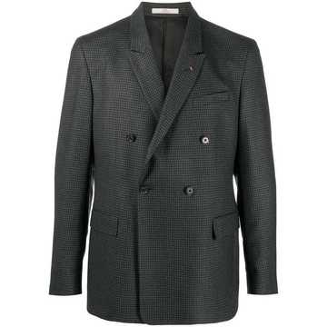 virgin wool check blazer