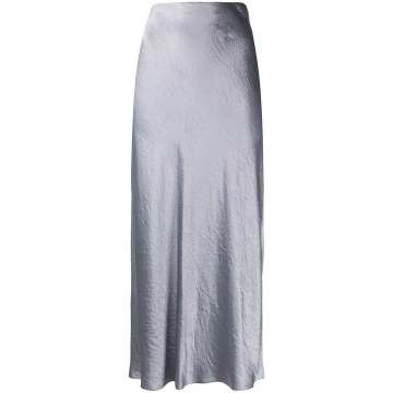 Japanese satin slit skirt