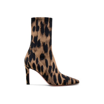 Hannah Leopard-Printed Jersey Ankle Boots