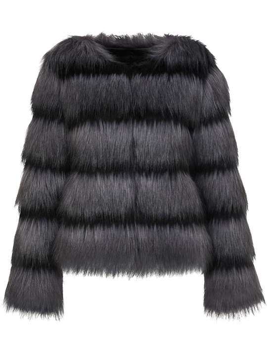 Sound Wave faux-fur jacket展示图