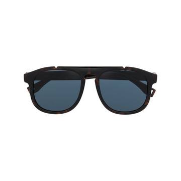 tortoiseshell aviator-frame sunglasses