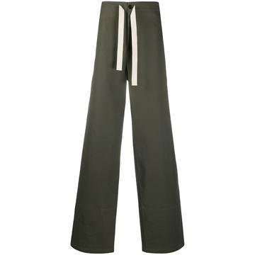 drawstring wide-leg trousers