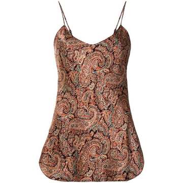 paisley-print silk top