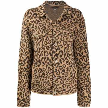 leopard-print cardigan