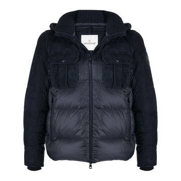 suede trim padded jacket