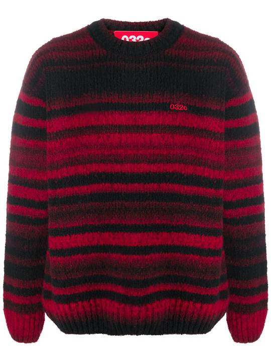 chunky knit striped jumper展示图