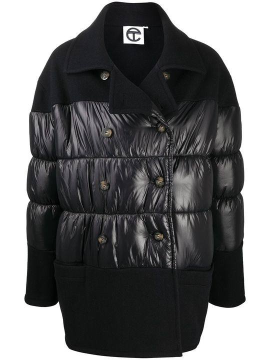 unisex padded double-breasted coat展示图