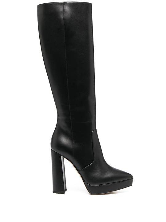 block-heel knee length boots展示图