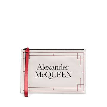 logo-print clutch