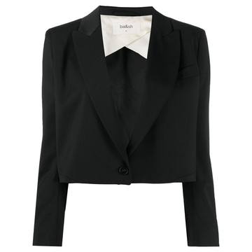 cropped shawl lapel jacket