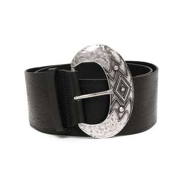 Benita curved-buckle belt