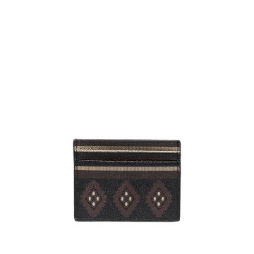 patterned colour block wallet