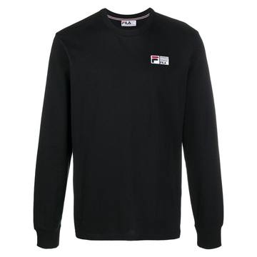 logo-patch crew neck sweatshirt