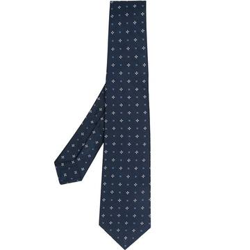 floral-embroidery silk tie