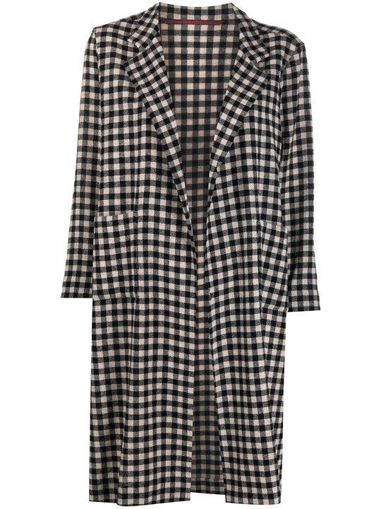 oversized check coat展示图