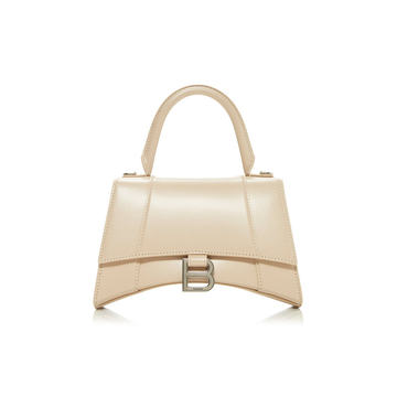 Hourglass Grained Leather Small Bag