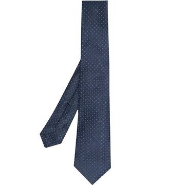 geometric-embroidery silk tie