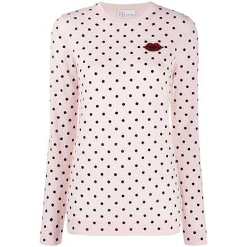 polka dot logo patch jumper