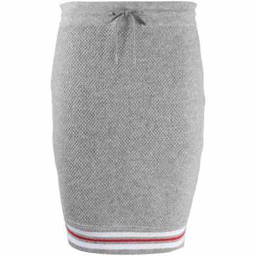 stripe-detail knitted skirt