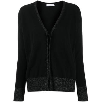 glitter-effect trim cardigan