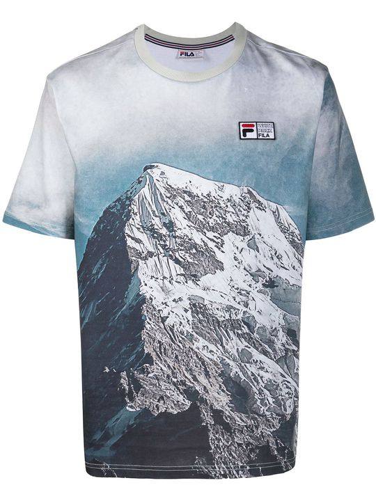 mountain-print T-shirt展示图