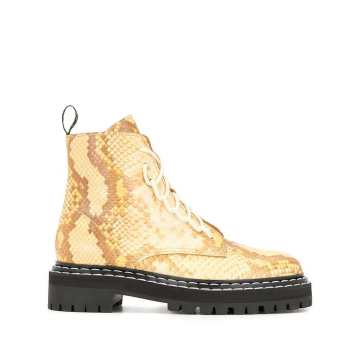 Python Lace Up Boots