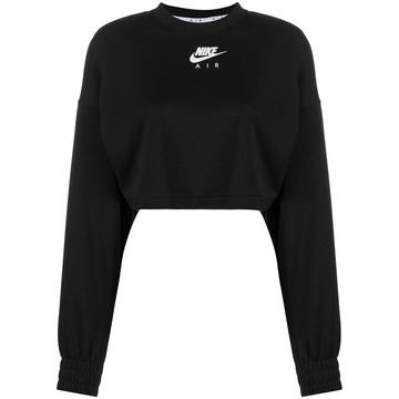 logo print cropped sweatshirt