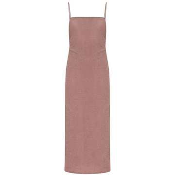 Breslin square neck knit midi dress