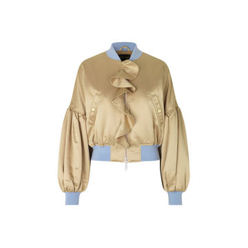 Briar Ruffled Bomber Jacket