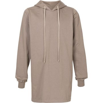 drawstring longline hoodie