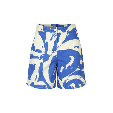 Veda Printed Gabardine Shorts