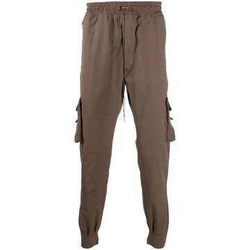 multiple pockets tapered trousers