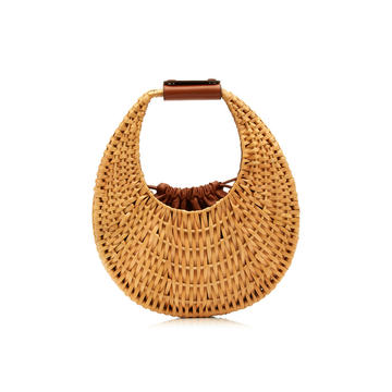 Rattan Moon Shoulder Bag