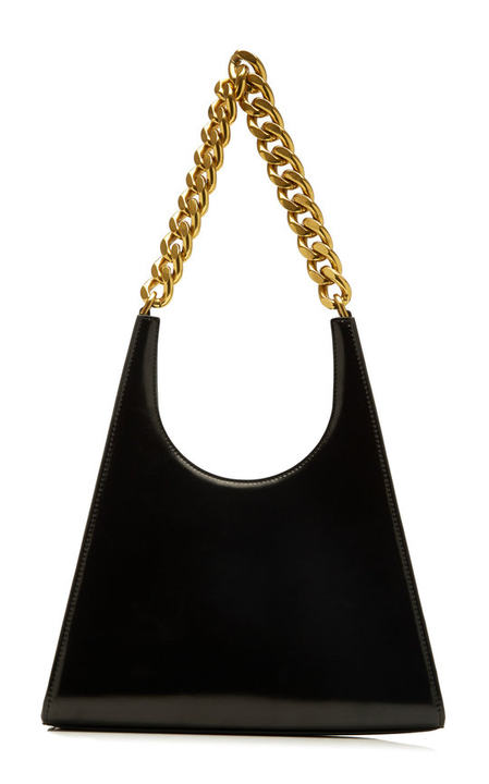 Rey Chain-Trimmed Leather Shoulder Bag展示图