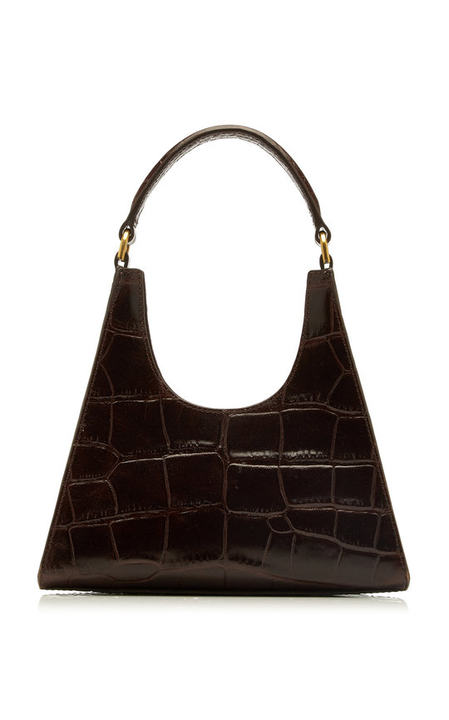 Rey Mini Croc-Effect Leather Shoulder Bag展示图