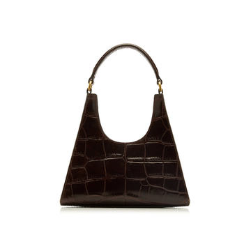 Rey Mini Croc-Effect Leather Shoulder Bag