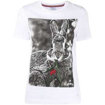 兔子印花短袖T恤