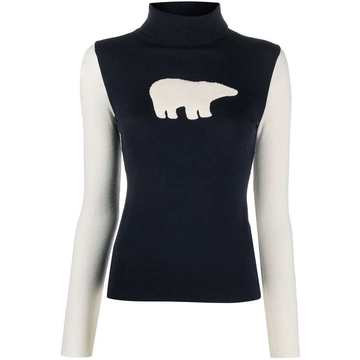 polar bear intarsia knit sleeveless jumper